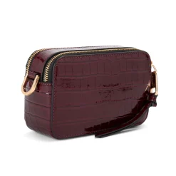 Discount Roma Croc-Embossed Mini Camera Bag Women Crossbody Bags