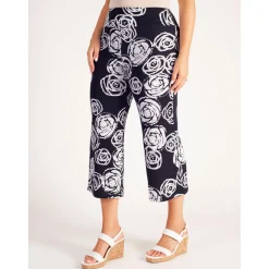 Discount Rose Cropped Wide Leg Trousers Women Trousers & Shorts