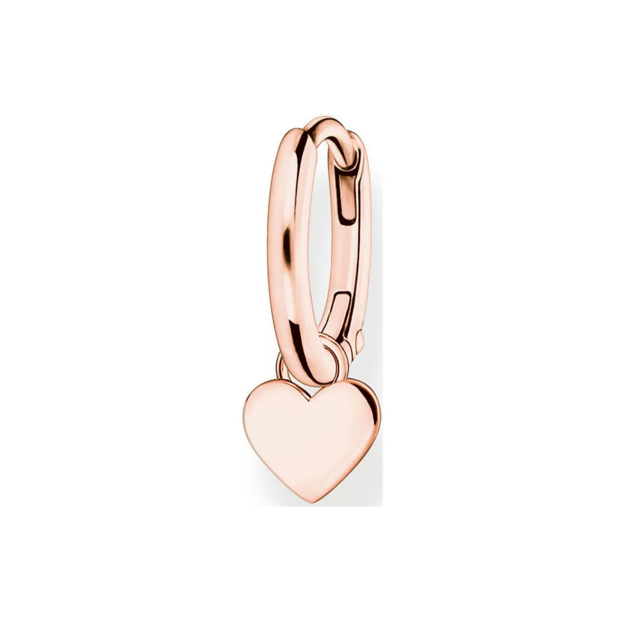 Discount Rose Gold Single Hoop Heart Pendant Earring Women Earrings