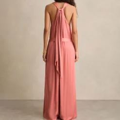 New Rosin Draped Wide Leg Jumpsuit Women Jumpsuits