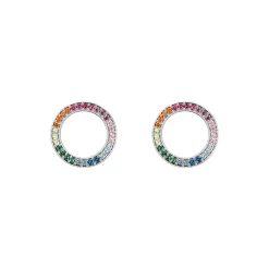 Online Round Rainbow Stud Earrings Women Earrings