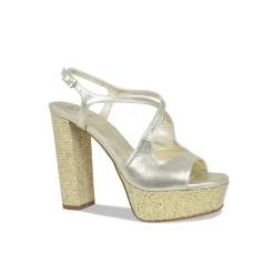 New Royalty Suede Glitter Block Heels Women Heels