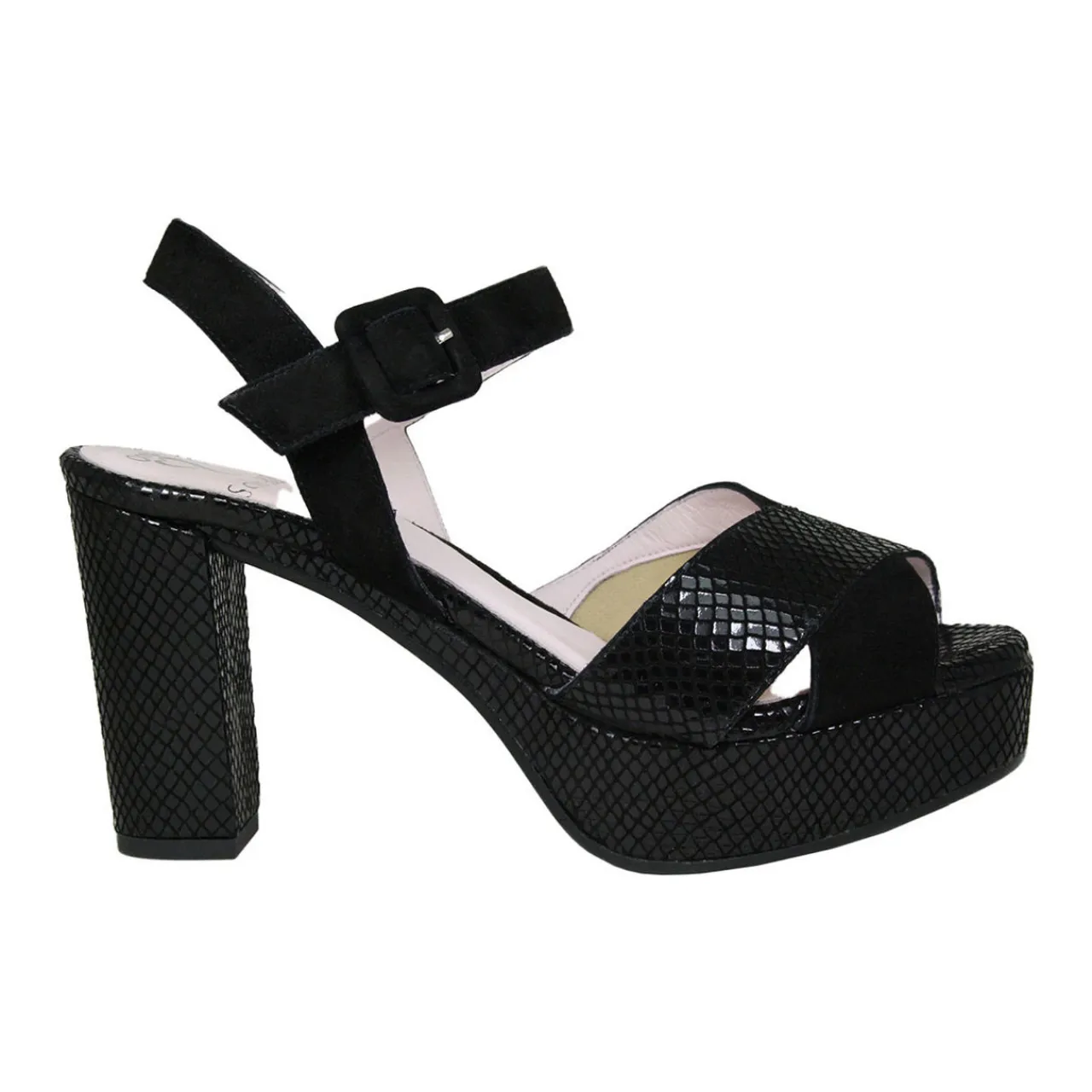 Ruby Leather Block Heels Women Heels