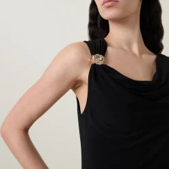 Ruched Embellished Dress Women Dresses
