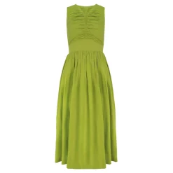 New Ruched Keyhole Dress Women Dresses