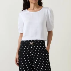 Best Ruched Sleeve Blouse Women Tops