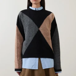 Sale Sabrina Diamond Knit Sweater Women Sweaters & Cardigans