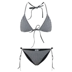 Clearance Sabrina Gingham Seersucker Two-Piece Bikini Set Women Swimwear & Beachwear
