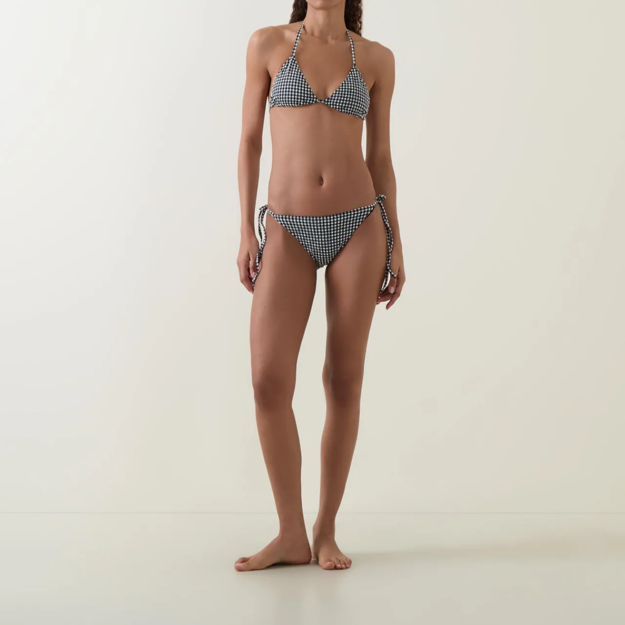 Clearance Sabrina Gingham Seersucker Two-Piece Bikini Set Women Swimwear & Beachwear