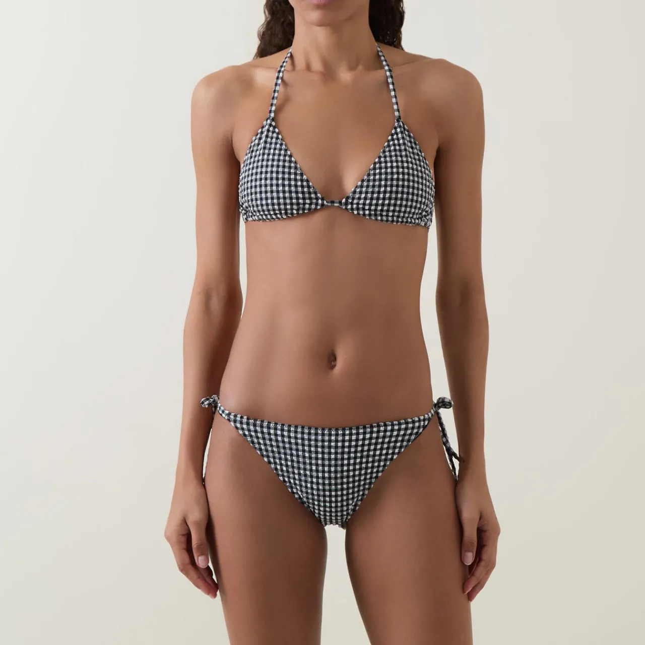 Clearance Sabrina Gingham Seersucker Two-Piece Bikini Set Women Swimwear & Beachwear