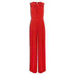 Hot Saffron Bow Jumpsuit Women Jumpsuits