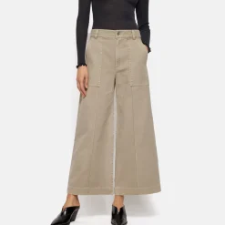 New Sailor Wide-Leg Cropped Denim Trousers Women Denim