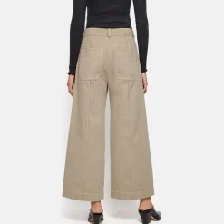 New Sailor Wide-Leg Cropped Denim Trousers Women Denim