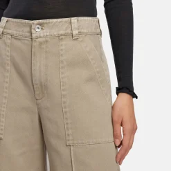 New Sailor Wide-Leg Cropped Denim Trousers Women Denim