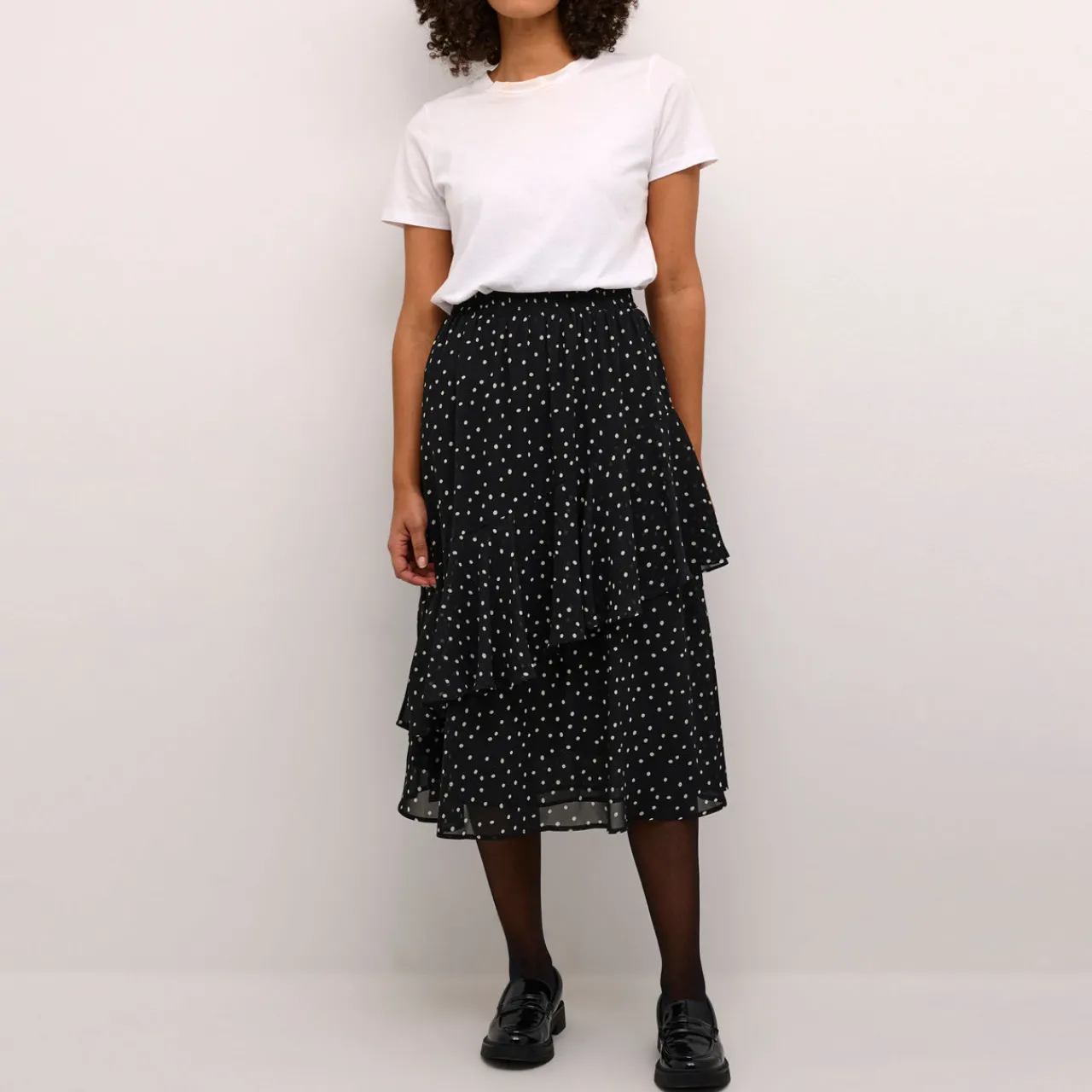 Hot Sally High-Rise Dotted Chiffon Skirt Women Skirts