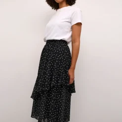 Hot Sally High-Rise Dotted Chiffon Skirt Women Skirts