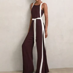 Salma Belted Wide-Leg Jumpsuit Women Jumpsuits