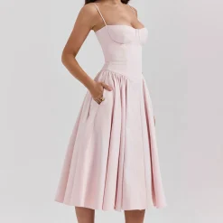 Samaria Twill Corset Dress Women Dresses