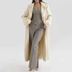 Clearance Sander Double-Breasted Coat Women Coats & Jackets