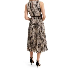 Online Sandra Floral Pleated Flared Dress Women Dresses