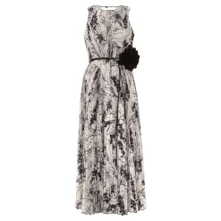 Online Sandra Floral Pleated Flared Dress Women Dresses