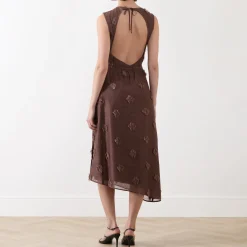 Sale Saportofino Fringed Flower Asymmetric Dress Women Dresses|Mother Of The Bride