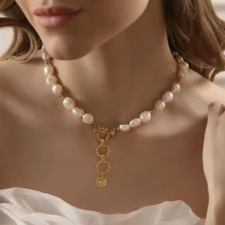 Online Sappho Large Baroque Pearl Necklace Women Necklaces