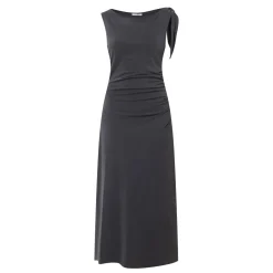 Clearance Sasus Shoulder-Tie Draped Dress Women Dresses