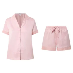 Online Satin Lace Top & Shorts Pyjama Set Women Sleepwear
