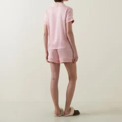 Online Satin Lace Top & Shorts Pyjama Set Women Sleepwear