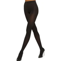 Satin Opaque Tights Black Women Hosiery