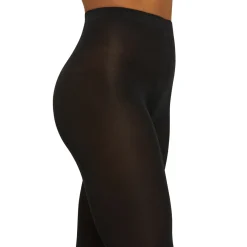 Satin Opaque Tights Black Women Hosiery