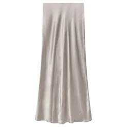 Satin Slip Flared Skirt Women Skirts