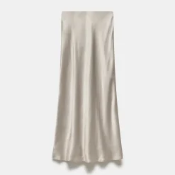 Satin Slip Flared Skirt Women Skirts
