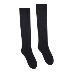 Sale Satin Touch Knee Highs Black Women Hosiery