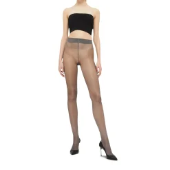 Outlet Satin Touch Tights Steel Women Hosiery