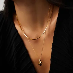 New Savi Ridge Droplet Pendant Necklace Women Necklaces