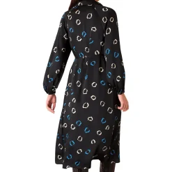 Discount Scattered Hoop-Print Shirt Dress Women Dresses