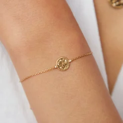 Outlet Scorpio Zodiac Pendant 18k Gold-Plated Bracelet Women Bracelets