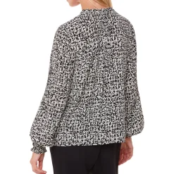 Clearance Scribble Print Blouse Women Tops