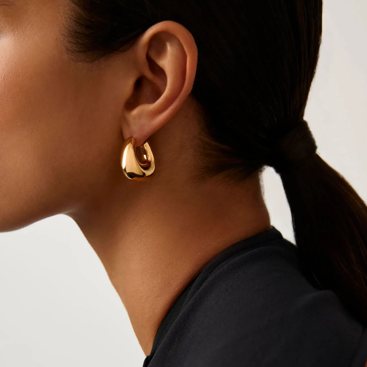 Discount Sculptural Chubby Small Hoop Earrings Women Earrings