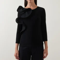 New Sculptural Long-Sleeved Top Women Tops