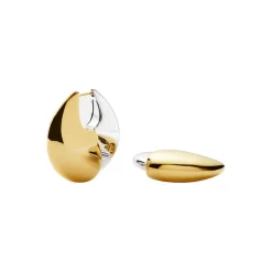 Discount Sculptural Pebble Large Hoop Earrings Women Earrings