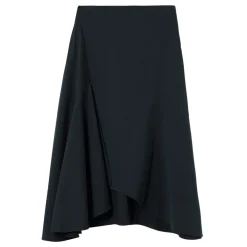 Outlet Seam Detail Flared Skirt Women Skirts