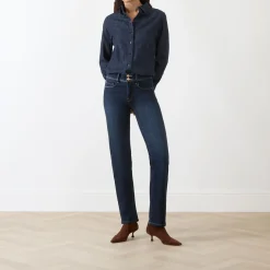Secret High-Rise Straight Leg Jeans Women Denim