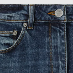 Outlet Selin Mid-Rise Straight Leg Jeans Women Denim