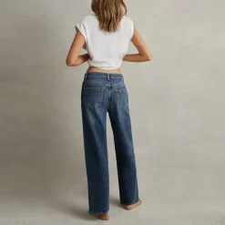 Hot Selin Mid-Rise Straight Leg Jeans Women Denim