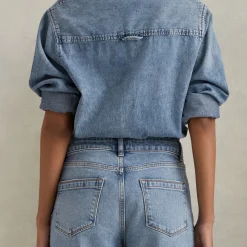 New Selin Mid-Rise Straight-Leg Jeans Women Denim