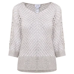Sequin Open-Knit Sweater Women Sweaters & Cardigans