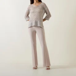 Sequin Open-Knit Sweater Women Sweaters & Cardigans